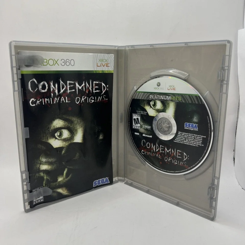 Condemned: Criminal Origins (Microsoft Xbox 360, 2005) CIB Tested